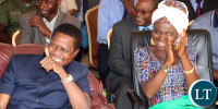 President Edgar Lungu with Dr Evelyn Nguleka ZNFU President  during the  Launched the Electronic Voucher System for the Farmer input Programme in Choma Mbabala constituency on Monday 12-10-2015. Picture  by Eddie Mwanaleza/ Statehouse.